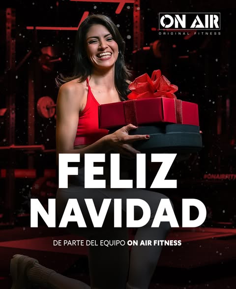 Que esta Navidad sea un recordatorio de todo lo que tu cuerpo puede lograr.
Sigue brillando, sigue entrenando, sigue superándote.
ON AIR Fitness España os desea Feliz Navidad 🎅✨

#deporte #gym #gimnasio #OnAirFitness