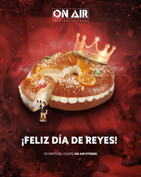 ¿Buscando el muñequito en el roscón?
Aquí lo encontramos entrenando desde temprano🏋️‍♂️
Que este día os llene de fuerza, constancia y buenas sesiones.
Feliz Día de Reyes desde el equipo ON AIR Fitness.

🔴 𝗦𝗣𝗢𝗥𝗧 I 𝗠𝗨𝗦𝗜𝗖 I 𝗗𝗘𝗦𝗜𝗚𝗡 🔴

#OnAirEspaña #Fitness #Deporte #Música #Diseño #Innovación #OnAirFitness
#OnAir