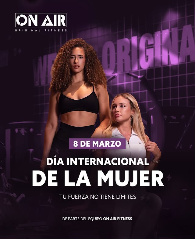 En ON AIR Fitness conmemoramos a las mujeres que entrenan con fuerza, constancia y una determinación que inspira. Cada día os elegís a vosotras mismas, levantáis peso, rompéis límites y demostramos juntas que el poder femenino también se construye repeticiones tras repetición. Gracias por llenar el gimnasio de actitud, energía y valentía. 

Por un día tan necesario como hoy💜💪✨